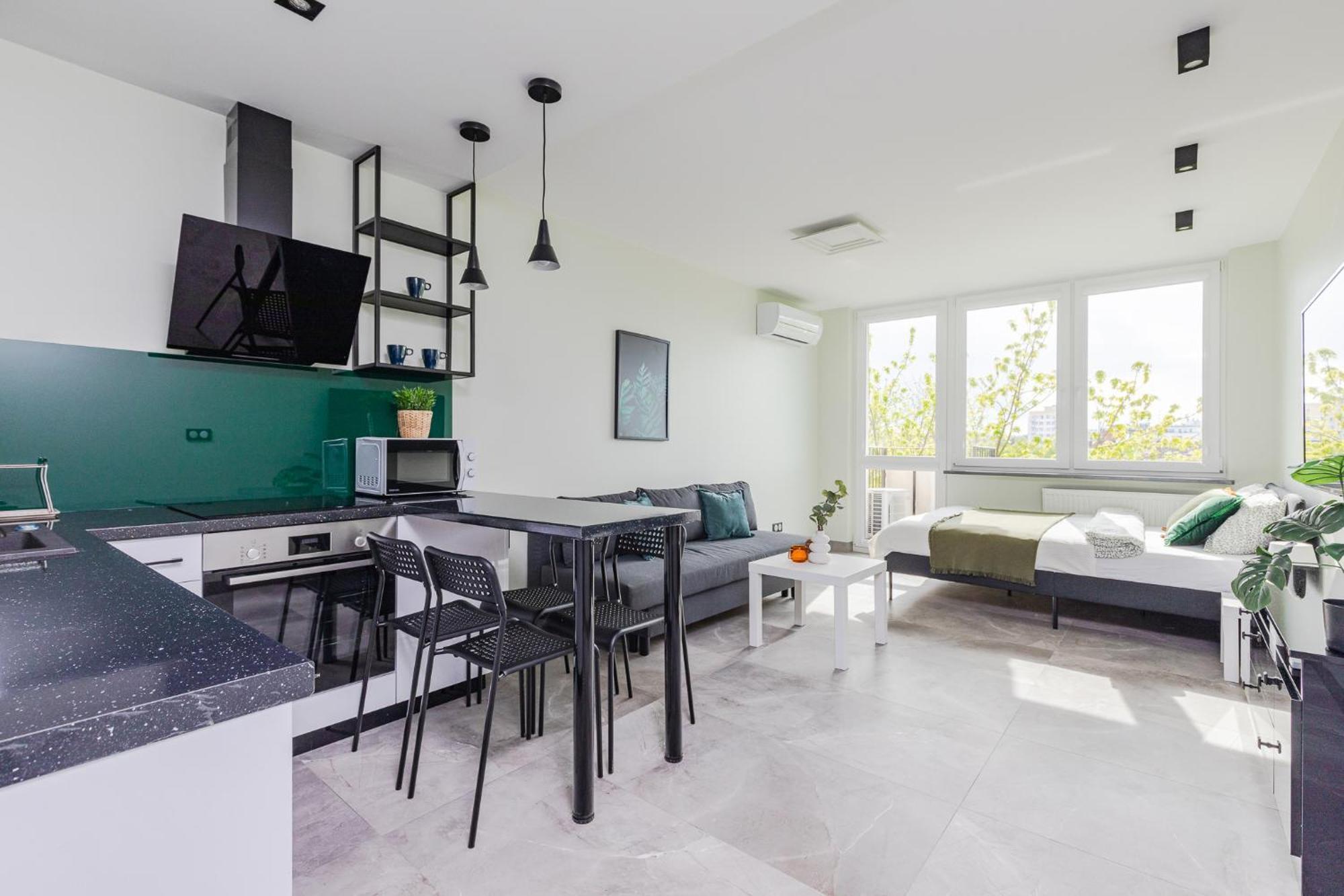 Superapart Saska 48A, Sleek 6Th-Floor Studio With Balcony & Elevator Access Warsaw Luaran gambar